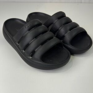 UGG women's Black Sport Yeah Comfort Slip on Slides Sandals